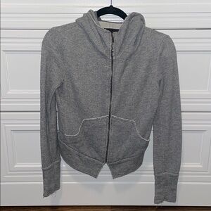 BCBGMaxAzria Heather Gray Women's Zip Sweater